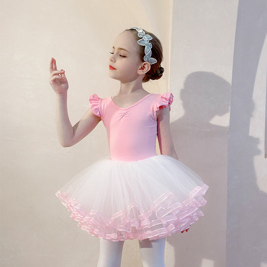TUTU Skirt for girls Ballerina Outfit Ballet  Gauze Skirt Sparkly chiffon Dance skirt for kids  Dance Performance Clothing