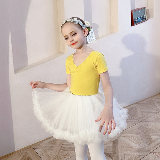 Ballerina Outfit for girls Ballet Leotards with Skirt Detachable Tutu Dance Costume  dance Training suit