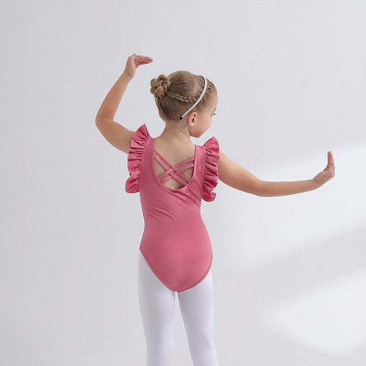 Dance Costume for girls Training wears kids  Ballet Leotards cotton Performance Costume (Toddler/Little Girl/Big Girl)