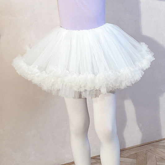 Girls' dance skirt / short skirt / kids' ballet skirt/ skirt hem / pink / white / purple / Netting fabric tutu skirt