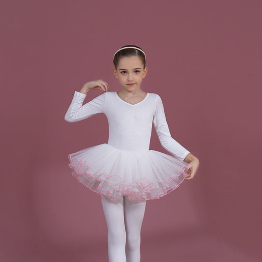 White kids Detachable Tutu Dance Costume Princess dress Girls Ballet Gauze Dress (Toddler/Little Girl/Big Girl)