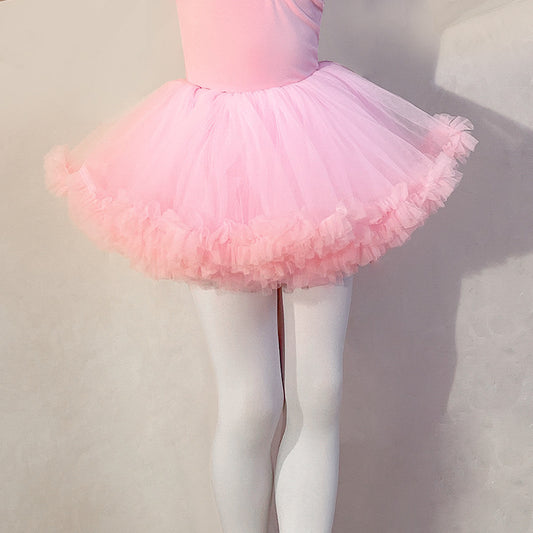Girls' dance skirt / short skirt / kids' ballet skirt/ skirt hem / pink / white / purple / Netting fabric tutu skirt