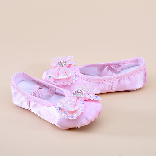Children's ballet shoes, figure-enhancing anti-slip cat-claw shoes - soft-bottomed princess dance shoes