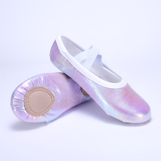 Crystal Purple Dance Shoes, Children's Anti-Slip Ballet Shoes, Two-Tread Cat Claw Shoes, Kids' Performance Shoes
