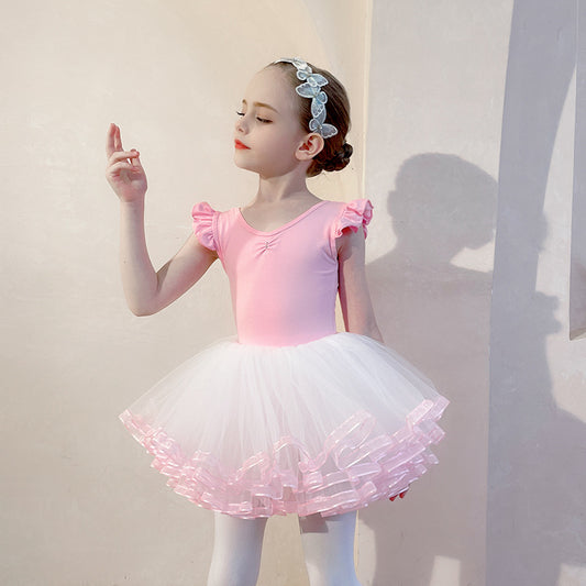 Girls Ballet Leotards with Gauze Skirt Separate sets Detachable Tutu Dance Costume kids Ballet Princess  Dress