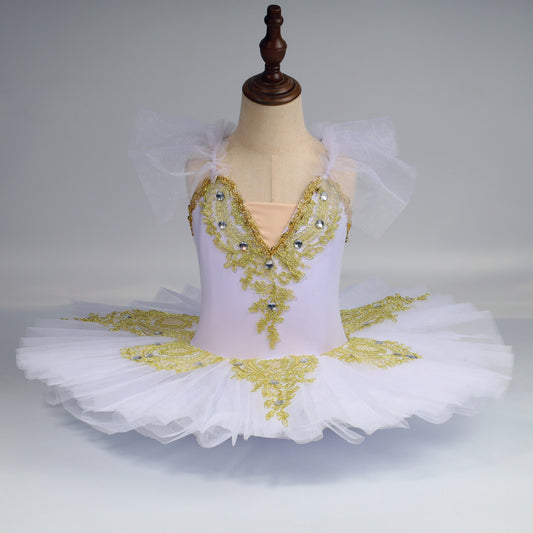 Professional ballet dress Little Swan Tutu chiffon dress Hard net chiffon dance dress Children's performance outfit