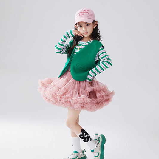 Girls tutu skirt princess skirt European and American super puff baby girl birthday dress skirt Christmas performance dress tutu skirt tide