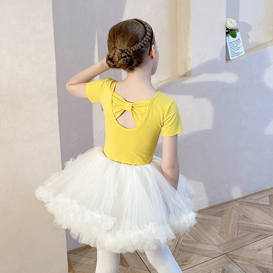 Ballerina Outfit for girls Ballet Leotards with Skirt Detachable Tutu Dance Costume  dance Training suit