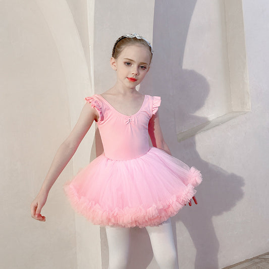 Girls' dance skirt / short skirt / kids' ballet skirt/ skirt hem / pink / white / purple / Netting fabric tutu skirt