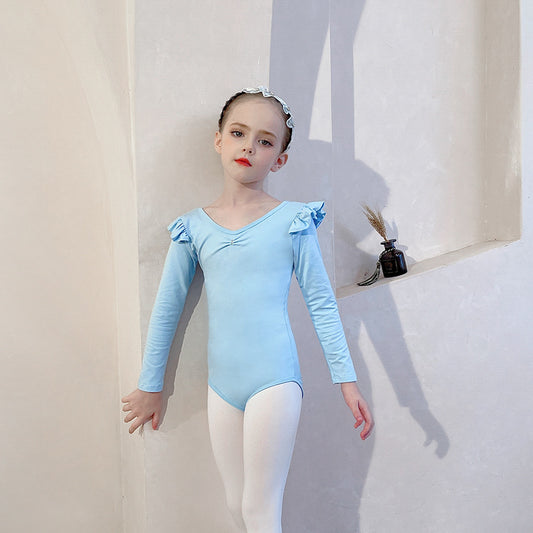 Autumn/ winter kids Ballet Leotards cotton long/short Dance Costume cotton princess Little Swan Artistic Skate wears