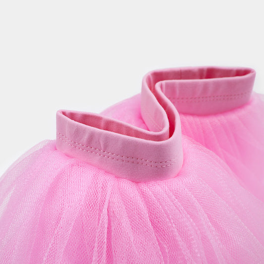 High-quality elasticated waist pink half-length skirt children ballet skirt  Four layers of gauze dance skirt Little Swan skirt