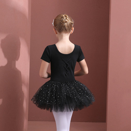Little Swan Artistic Skate wears black Princess dance dress  Girls Ballet Gauze Dress Dance Performance Clothing