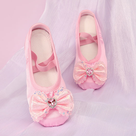 Children's ballet shoes, figure-enhancing anti-slip cat-claw shoes - soft-bottomed princess dance shoes