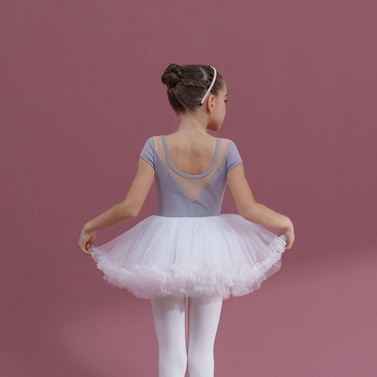 Detachable Tutu Dance Costume for kids Dark green cotton  Dance Performance ClothingBallerina Outfit dance Princess dress