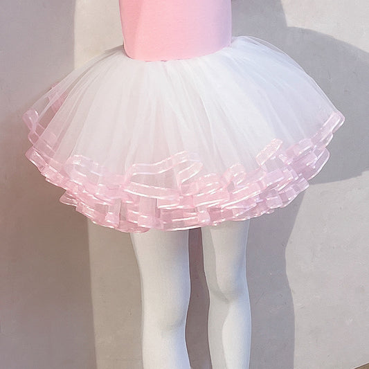 Chilren Leotard dance Dress pink  Detachable Butterfly Back Princess dress girls Training Performance Costume