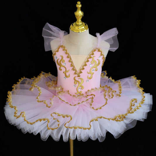 Ballet dress Little Swan performance outfit Dance costume Puffy tulle TUTU skirt Girls' infant stage performance clothing