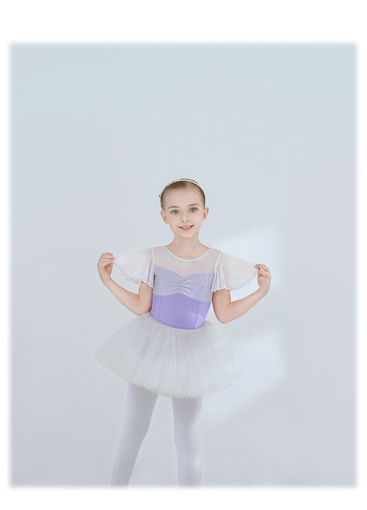 Girl Ballet Leotards kids Flutter Sleeve Ballet Leotards Dance Performance Clothing Jumpsuit