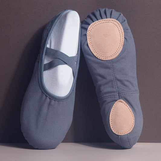 Professional anti-slip dance shoes for children, dirt-resistant ballet shoes, anti-slip Morandi soft-soled cat-claw shoes