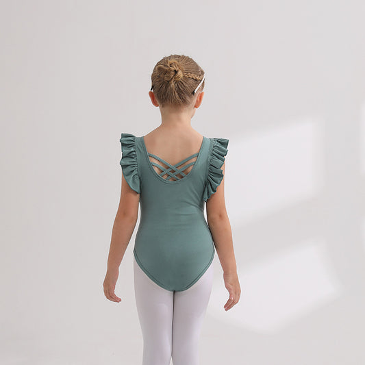 Dance Costume for girls Training wears kids  Ballet Leotards cotton Performance Costume (Toddler/Little Girl/Big Girl)