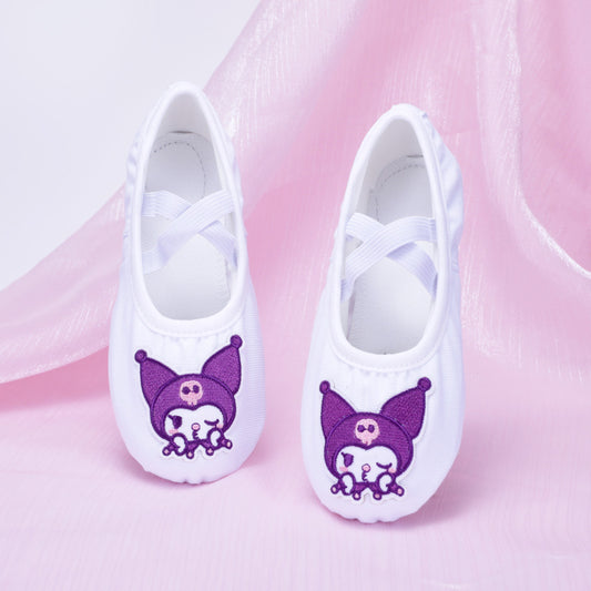 Kulomi Embroidered Dance Shoes - Children's Soft-soled Ballet Shoes - Cat Claw Anti-slip Shoes - Performance Shoes