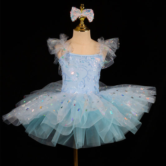 Dancing Princess Dance Costume Professional Performance Dress Ballet Dress Pink Swan Dance Formal Dress for Children