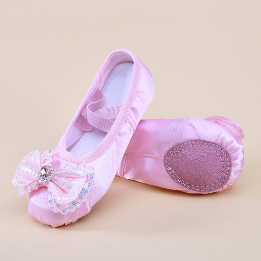 Children's ballet shoes, figure-enhancing anti-slip cat-claw shoes - soft-bottomed princess dance shoes