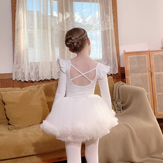 Premium white children's ballet princess dress Separate Detachable Tutu Dance Costume girls  Ballerina Outfit