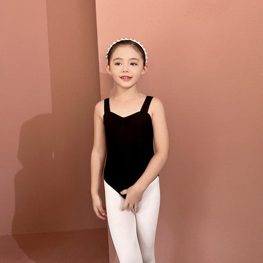 Girl black Ballet Leotards cotton Sling kids Performance Costume Princess Little Swan Artistic Skate wears Dance Costume