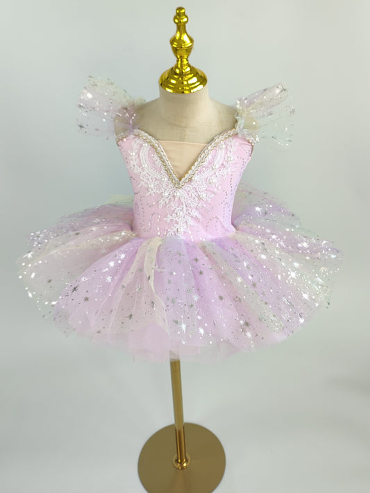 Festival dance dress, girl ballet dress, little swan dance outfit dancing dress puffball chiffon dress TUTU dress