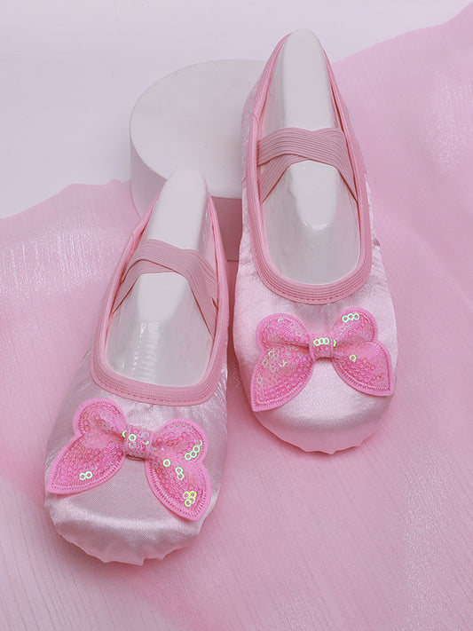 Girls' dance shoes, soft-bottom anti-slip practice shoes, children's ballet shoes, baby performance cat-claw shoes
