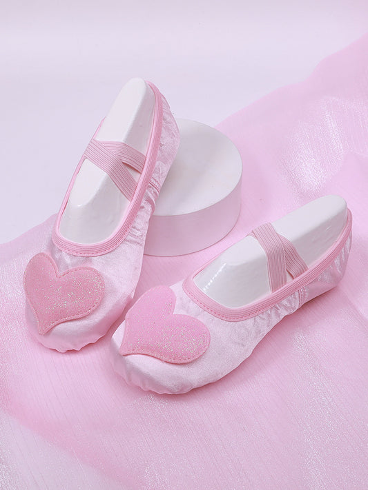 Love Pink Children's Dance Shoes Girls' Soft-Topped Ballet Shoes  Kids' Anti-Slip Performance Shoes