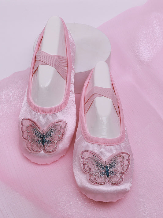 Girls' dance shoes, soft-bottom practice shoes, children's ballet shoes, baby stage performance cat-claw shoes