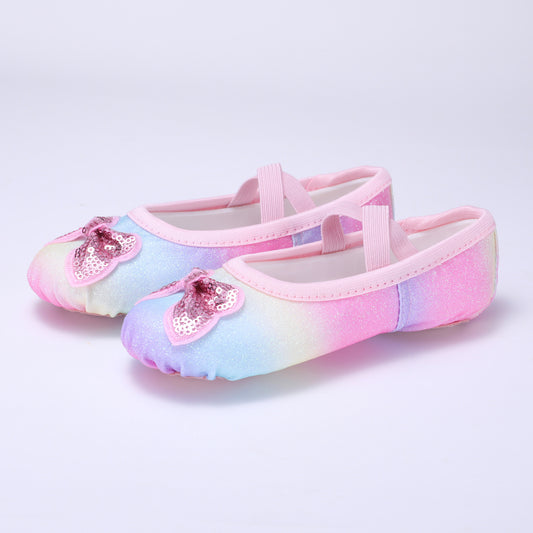 Girl's Gradient color ballet shoes  soft soles   Flutter cat claw shoes anti-slip shoes ethnic dance/ yoga shoes  figure shoes